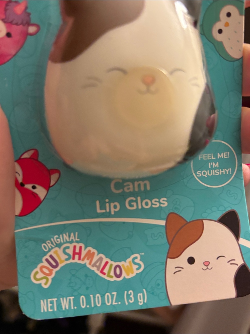 Squishmallows Cam Cat Lip Gloss - Cream/Brown/Black - Picture 6 of 6